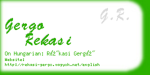 gergo rekasi business card